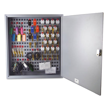 SteelMaster® Steel Key Cabinet, 90-keys, 3.5w X 16.5d X 18.375h, Gray freeshipping - TVN Wholesale